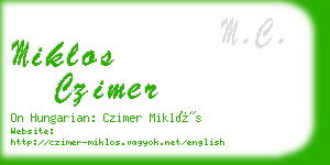 miklos czimer business card